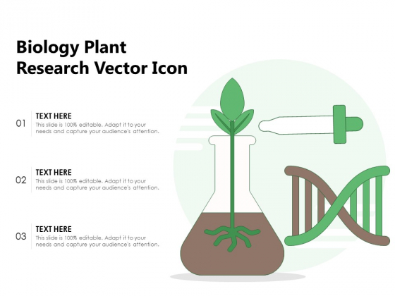 Biology Plant Research Vector Icon Ppt PowerPoint Presentation Layouts Grid PDF