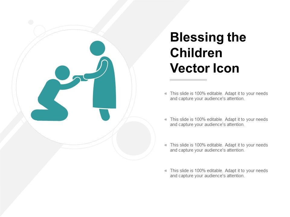 Blessing The Children Vector Icon Ppt PowerPoint Presentation Summary Slides