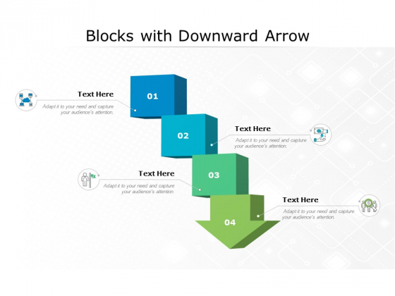 Blocks With Downward Arrow Ppt PowerPoint Presentation Show Design Ideas