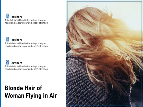Blonde Hair Of Woman Flying In Air Ppt PowerPoint Presentation Icon Smartart