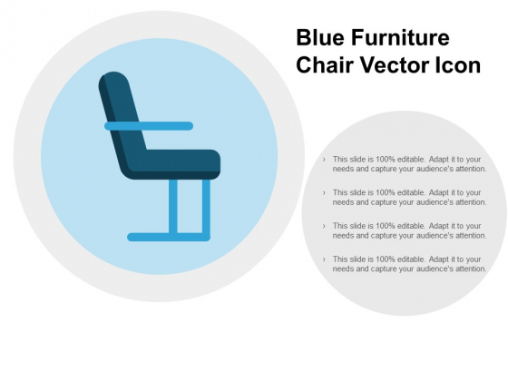 Blue Furniture Chair Vector Icon Ppt PowerPoint Presentation Ideas Graphics Pictures