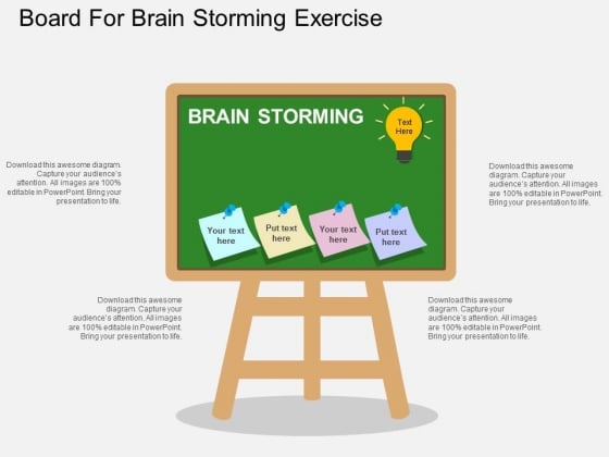 Board For Brain Storming Exercise Powerpoint Template Board For Brain Storming Exercise Powerpoint Template
