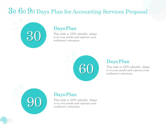 Bookkeeping 30 60 90 Days Plan For Accounting Services Proposal Ppt PowerPoint Presentation Pictures Template PDF