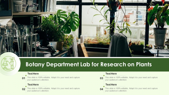 Botany Department Lab For Research On Plants Ppt Visual Aids Example File PDF