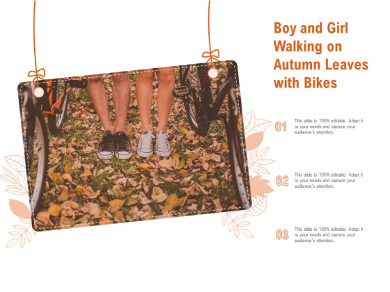 Boy And Girl Walking On Autumn Leaves With Bikes Ppt PowerPoint Presentation File Slides Boy And Girl Walking On Autumn Leaves With Bikes Ppt PowerPoint Presentation File Slides