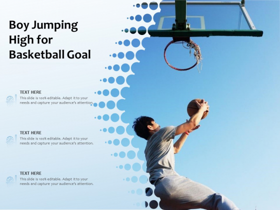 Boy Jumping High For Basketball Goal Ppt PowerPoint Presentation Icon Smartart