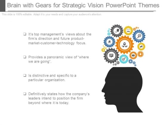 Brain With Gears For Strategic Vision Powerpoint Themes Brain With Gears For Strategic Vision Powerpoint Themes