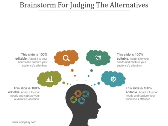Brainstorm For Judging The Alternatives Ppt PowerPoint Presentation Model