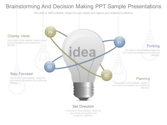 Brainstorming And Decision Making Ppt Sample Presentations Brainstorming And Decision Making Ppt Sample Presentations