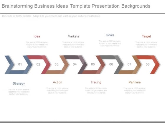 Brainstorming Business Ideas Template Presentation Backgrounds