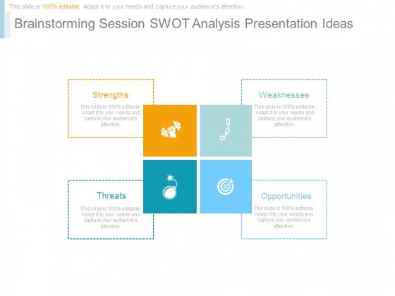 Brainstorming Session Swot Analysis Presentation Ideas
