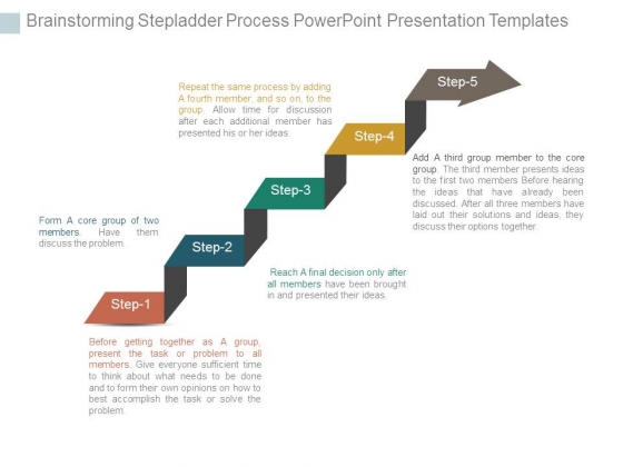 Brainstorming Stepladder Process Powerpoint Presentation Templates Brainstorming Stepladder Process Powerpoint Presentation Templates