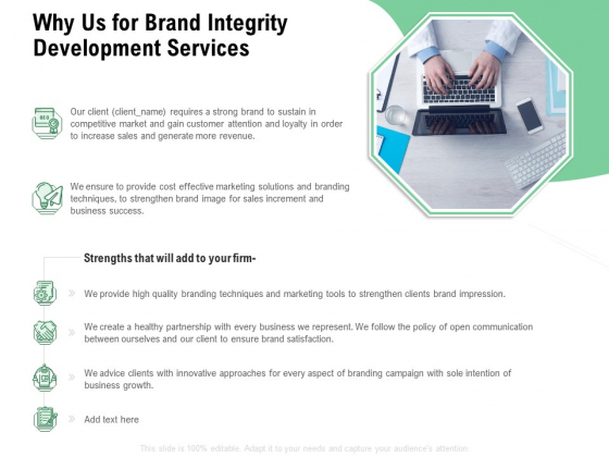 Brand Identification Designing Proposal Why Us For Brand Integrity Development Services Microsoft PDF Brand Identification Designing Proposal Why Us For Brand Integrity Development Services Microsoft PDF