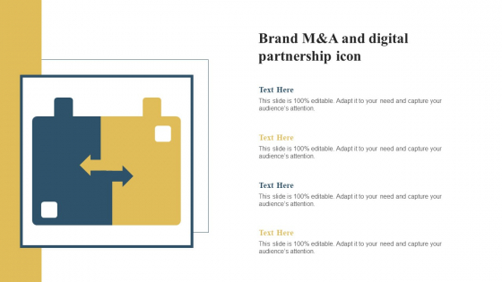Brand M And A And Digital Partnership Icon Ideas PDF