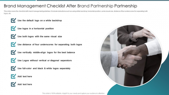 Brand Management Checklist After Brand Partnership Partnership Formats PDF Brand Management Checklist After Brand Partnership Partnership Formats PDF