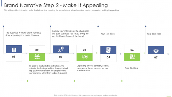 Brand Narrative Step 2 Make It Appealing Ppt Ideas Background Image PDF Brand Narrative Step 2 Make It Appealing Ppt Ideas Background Image PDF