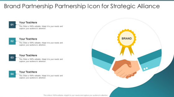 Brand Partnership Partnership Icon For Strategic Alliance Microsoft PDF