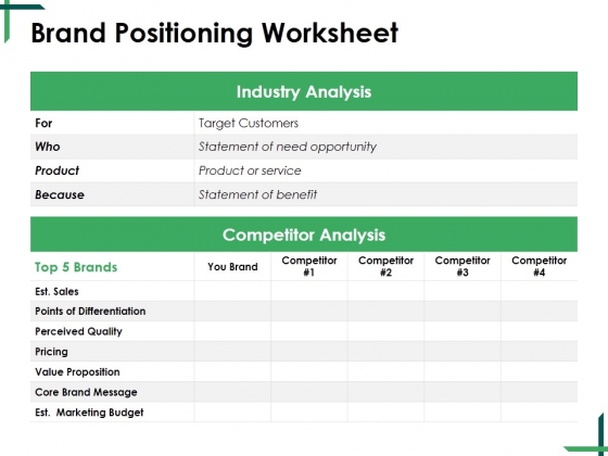 Brand Positioning Worksheet Ppt PowerPoint Presentation Summary Example Introduction Brand Positioning Worksheet Ppt PowerPoint Presentation Summary Example Introduction