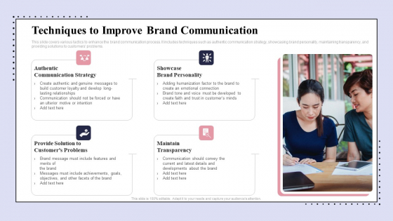 Brand Promotion Communication Strategy Techniques To Improve Brand Communication Microsoft PDF