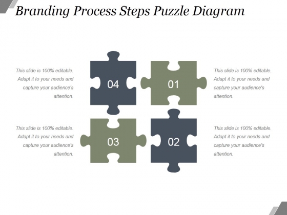 Branding Process Steps Puzzle Diagram Ppt PowerPoint Presentation Introduction