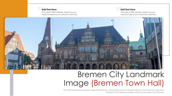 Bremen City Landmark Image Bremen Town Hall PowerPoint Presentation PPT Template PDF