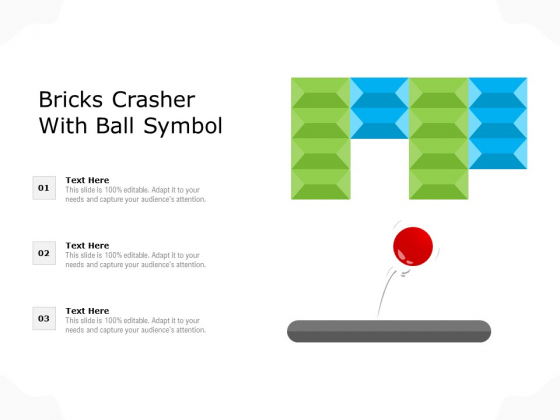 Bricks Crasher With Ball Symbol Ppt PowerPoint Presentation File Styles PDF
