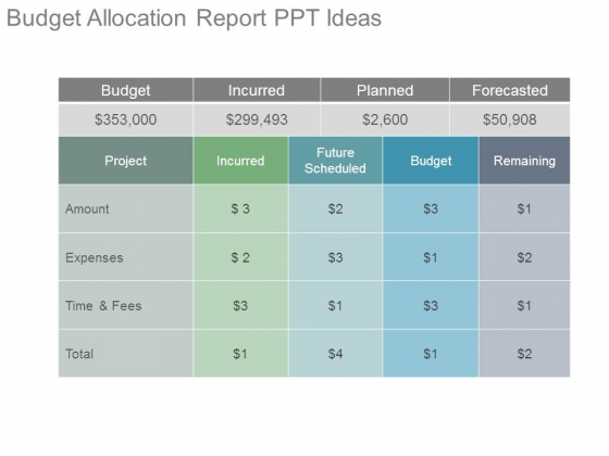 budget allocation template