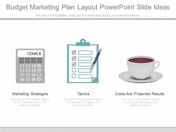 budget marketing plan layout powerpoint slide ideas powerpoint