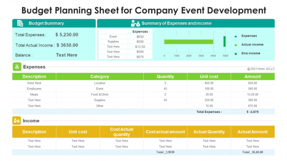 Budget Planning Sheet For Company Event Development Ppt PowerPoint Presentation File Background PDF Budget Planning Sheet For Company Event Development Ppt PowerPoint Presentation File Background PDF