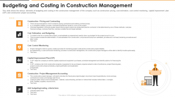 Budgeting And Costing In Construction Management Designs PDF Budgeting And Costing In Construction Management Designs PDF