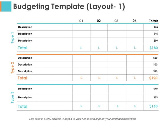 budgeting template layout 1 sample budget ppt ppt powerpoint budget layout