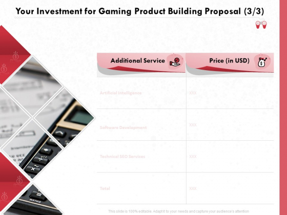 Build A Gaming Computer Your Investment For Gaming Product Building Proposal Designs PDF