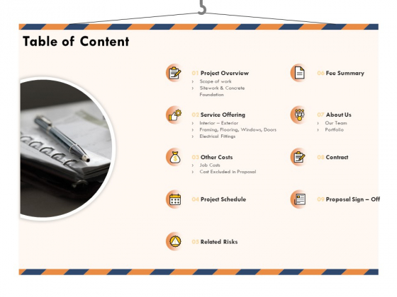 Building Engineering Services Proposal Table Of Content Portrait PDF Building Engineering Services Proposal Table Of Content Portrait PDF