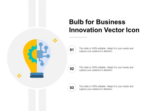 Bulb For Business Innovation Vector Icon Ppt Powerpoint Presentation Infographic Template Picture
