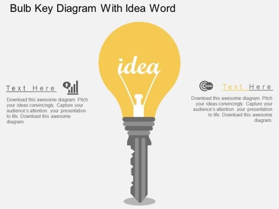 Bulb Key Diagram With Idea Word Powerpoint Templates Bulb Key Diagram With Idea Word Powerpoint Templates