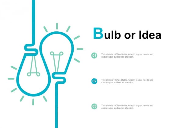 bulb or idea innovation ppt powerpoint presentation visual presentation aids
