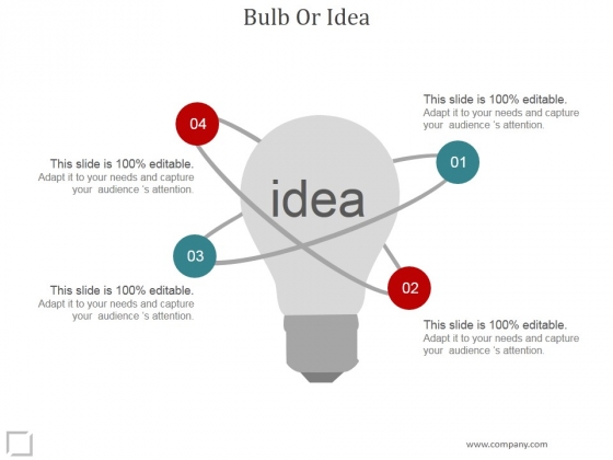 Bulb Or Idea Ppt PowerPoint Presentation Microsoft
