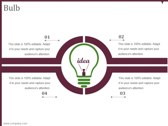 bulb ppt powerpoint presentation layouts