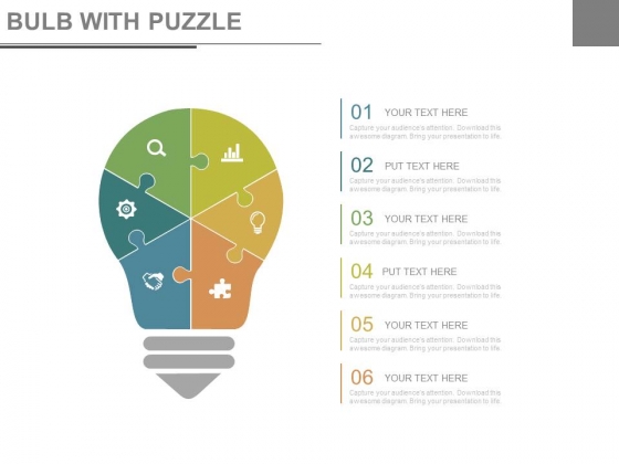 Bulb Puzzle Design With Business Icons Powerpoint Slides Bulb Puzzle Design With Business Icons Powerpoint Slides