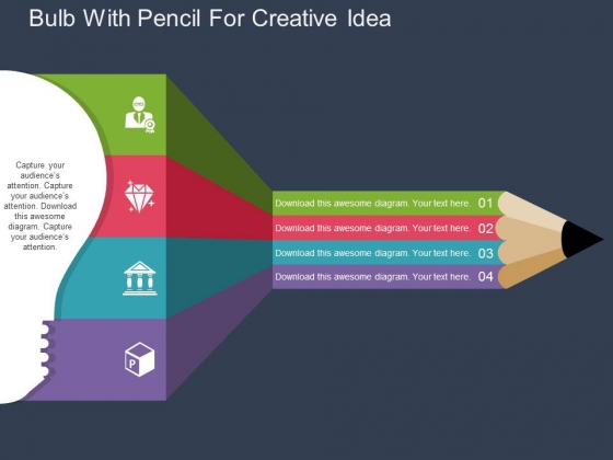Bulb With Pencil For Creative Idea Powerpoint Templates Bulb With Pencil For Creative Idea Powerpoint Templates