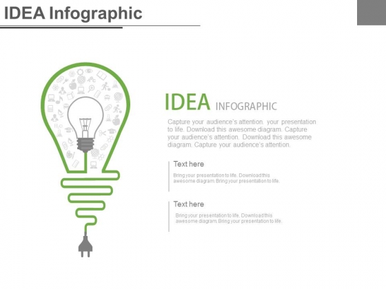 Bulb With Plug For Innovative Idea Powerpoint Slides