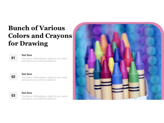 Bunch Of Various Colors And Crayons For Drawing Ppt PowerPoint Presentation Styles Deck PDF