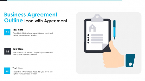Business Agreement Outline Icon With Agreement Inspiration PDF