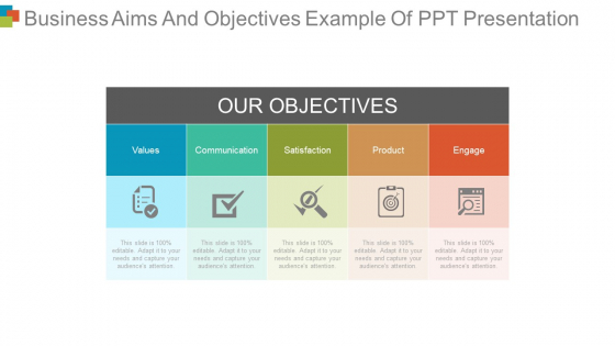 Business Aims And Objectives Example Of Ppt Presentation