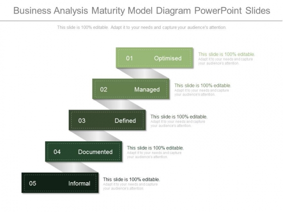Business Analysis Maturity Model Diagram Powerpoint Slides