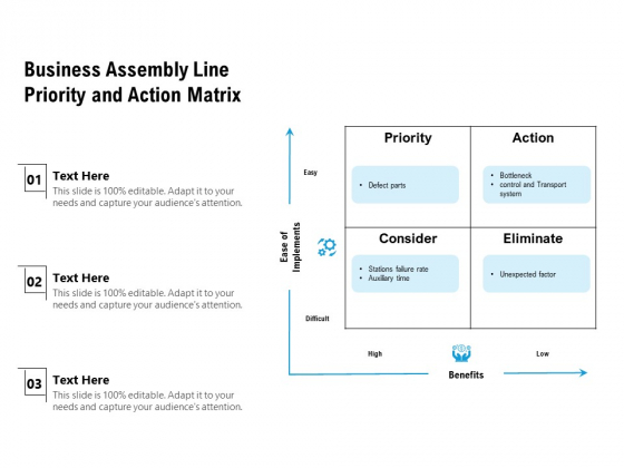 Business Assembly Line Priority And Action Matrix Ppt Powerpoint Presentation Inspiration Diagrams Pdf Business Assembly Line Priority And Action Matrix Ppt Powerpoint Presentation Inspiration Diagrams Pdf