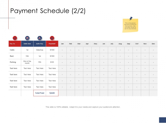Business Assessment Outline Payment Schedule Payment Ppt Templates PDF Business Assessment Outline Payment Schedule Payment Ppt Templates PDF