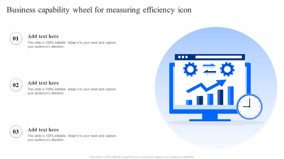 Business Capability Wheel For Measuring Efficiency Icon Ppt Slides Grid PDF