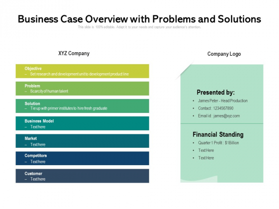 Business Case Overview With Problems And Solutions Ppt PowerPoint Presentation Styles Template PDF Business Case Overview With Problems And Solutions Ppt PowerPoint Presentation Styles Template PDF
