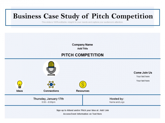 Business Case Study Of Pitch Competition Ppt PowerPoint Presentation Gallery Objects PDF Business Case Study Of Pitch Competition Ppt PowerPoint Presentation Gallery Objects PDF